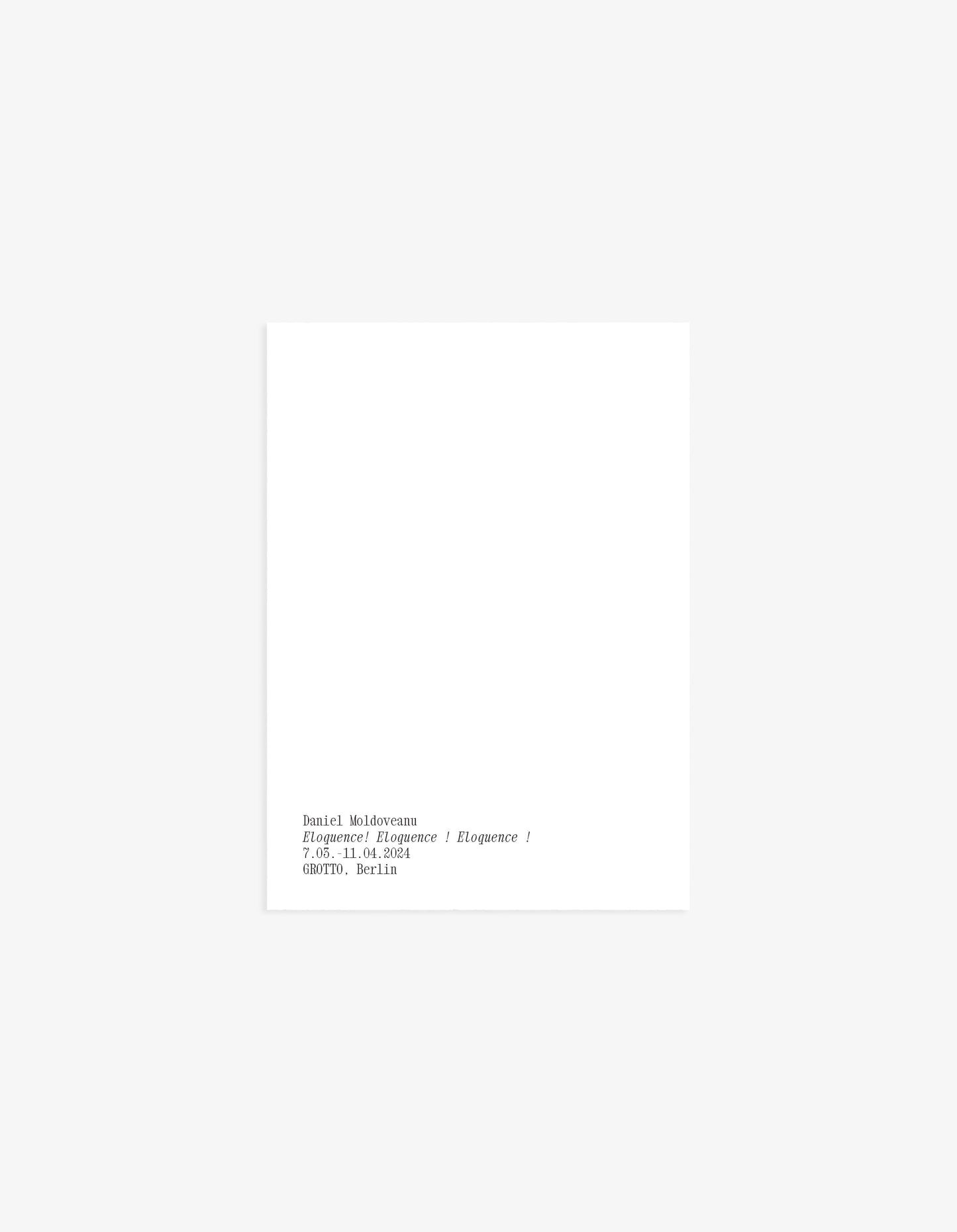 Postkarte • Daniel Moldoveanu