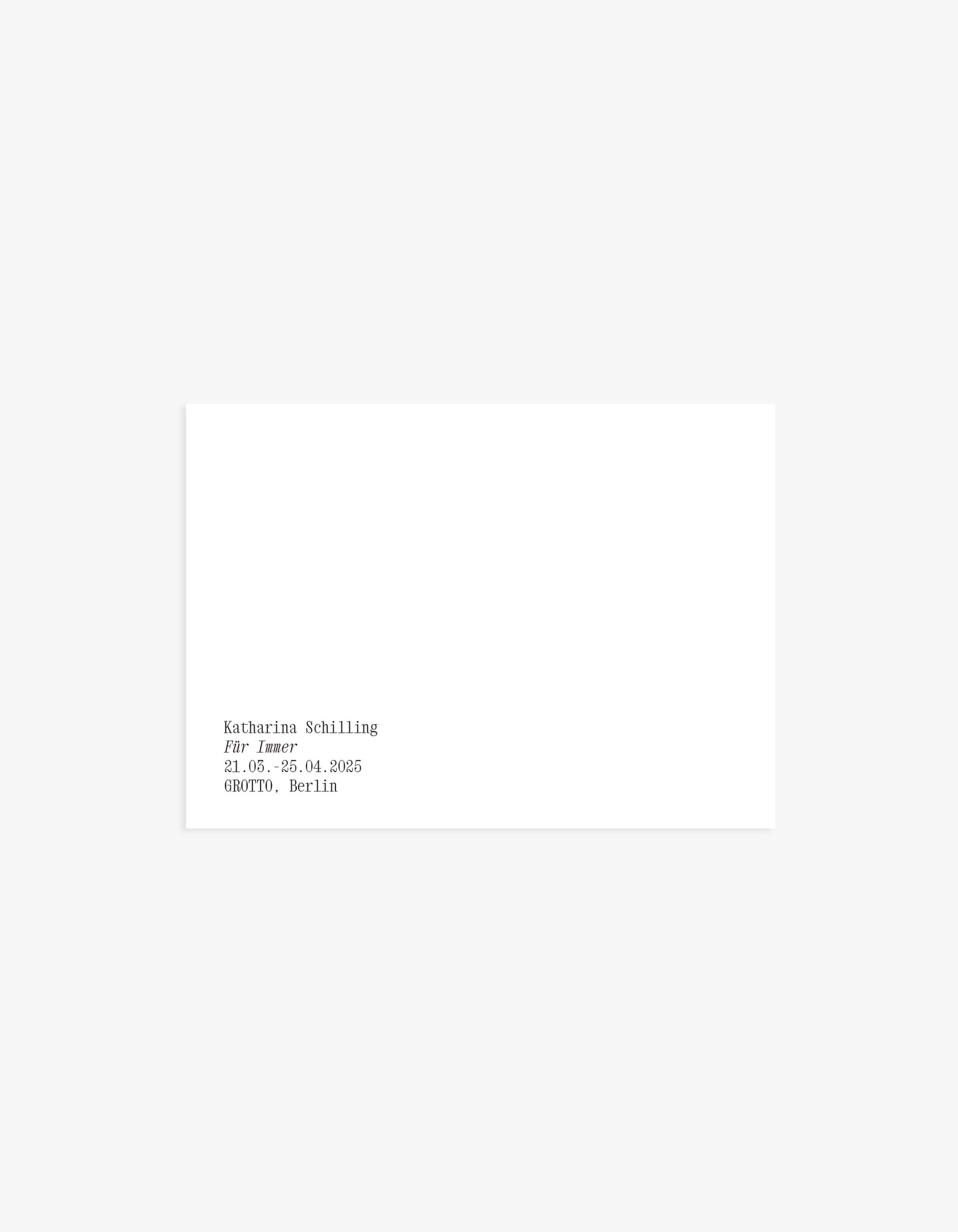 Postkarte • Katharina Schilling