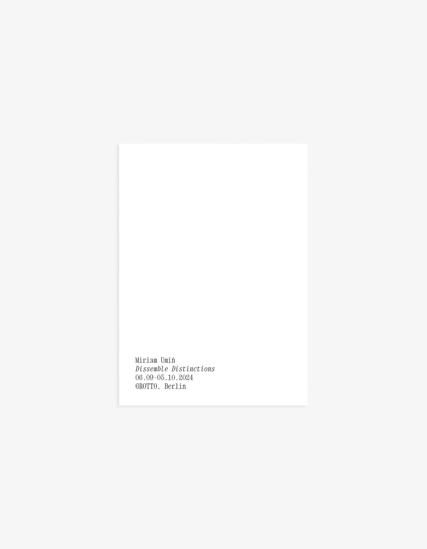 Postkarte • Miriam Umin