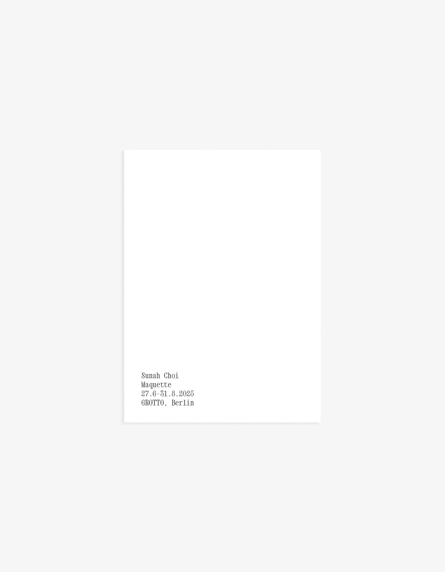 Postkarte • Sunah Choi • Part 2